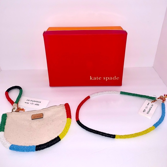 Kate Spade Saturday Handbags - Rare-NWT - Kate Spade/Glass Beaded Clutch & Necklace